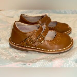 Brown Leather Kids Shoes